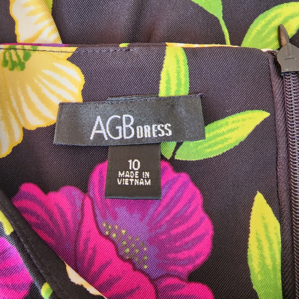 AGB Dress Size 10 Floral Print, Sleeveless - Picture 6 of 8